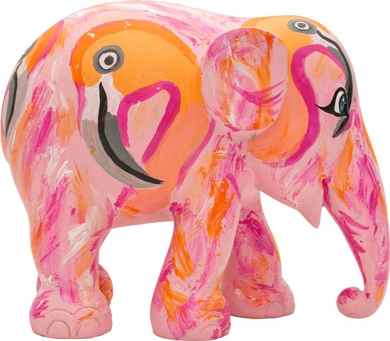 Elephant Parade - I Want to Be Pink and Fluffy Too - Handgemaakt Olifanten Beeldje - 15cm