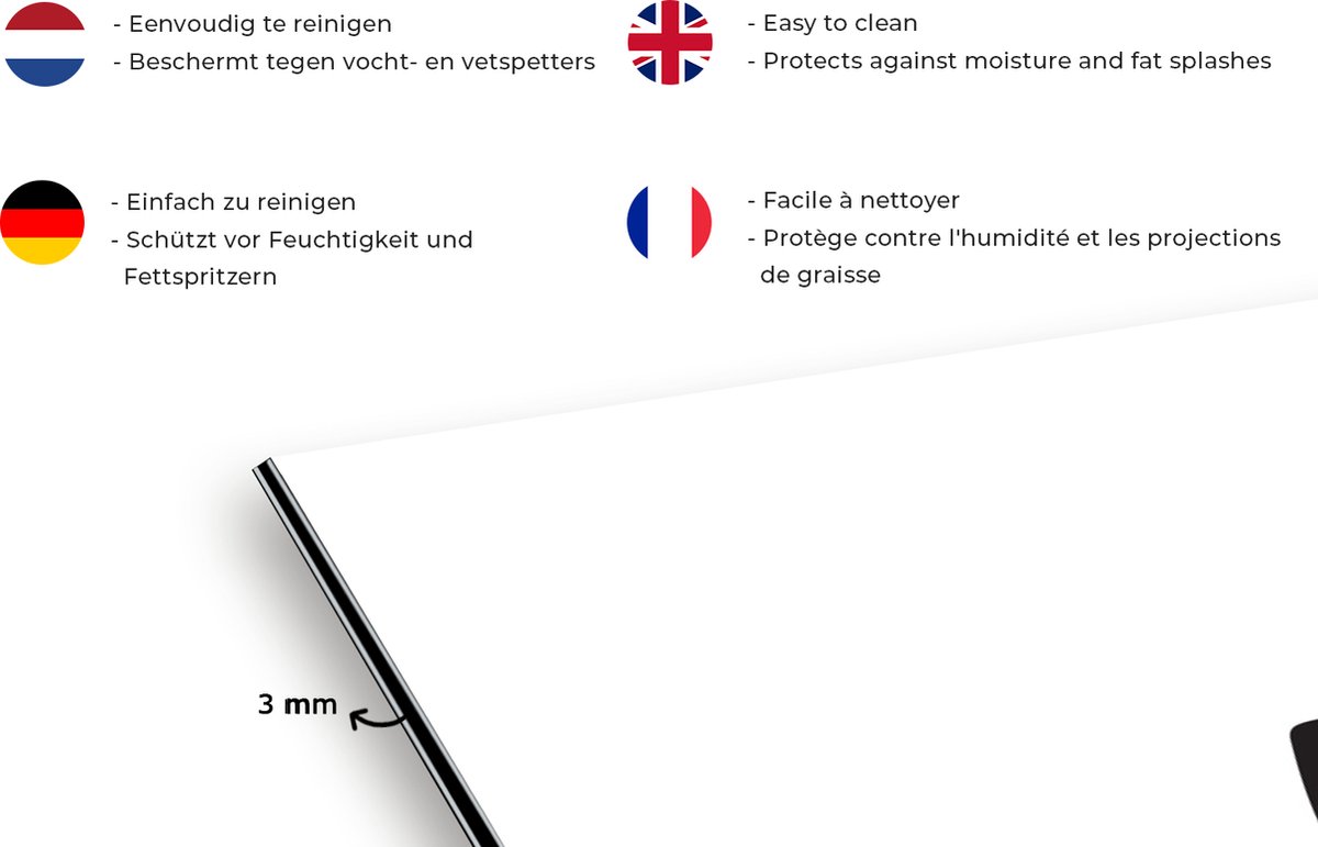 KitchenYeah Spatscherm 120x80 cm Best mom ever - Aluminium thumbnail 2