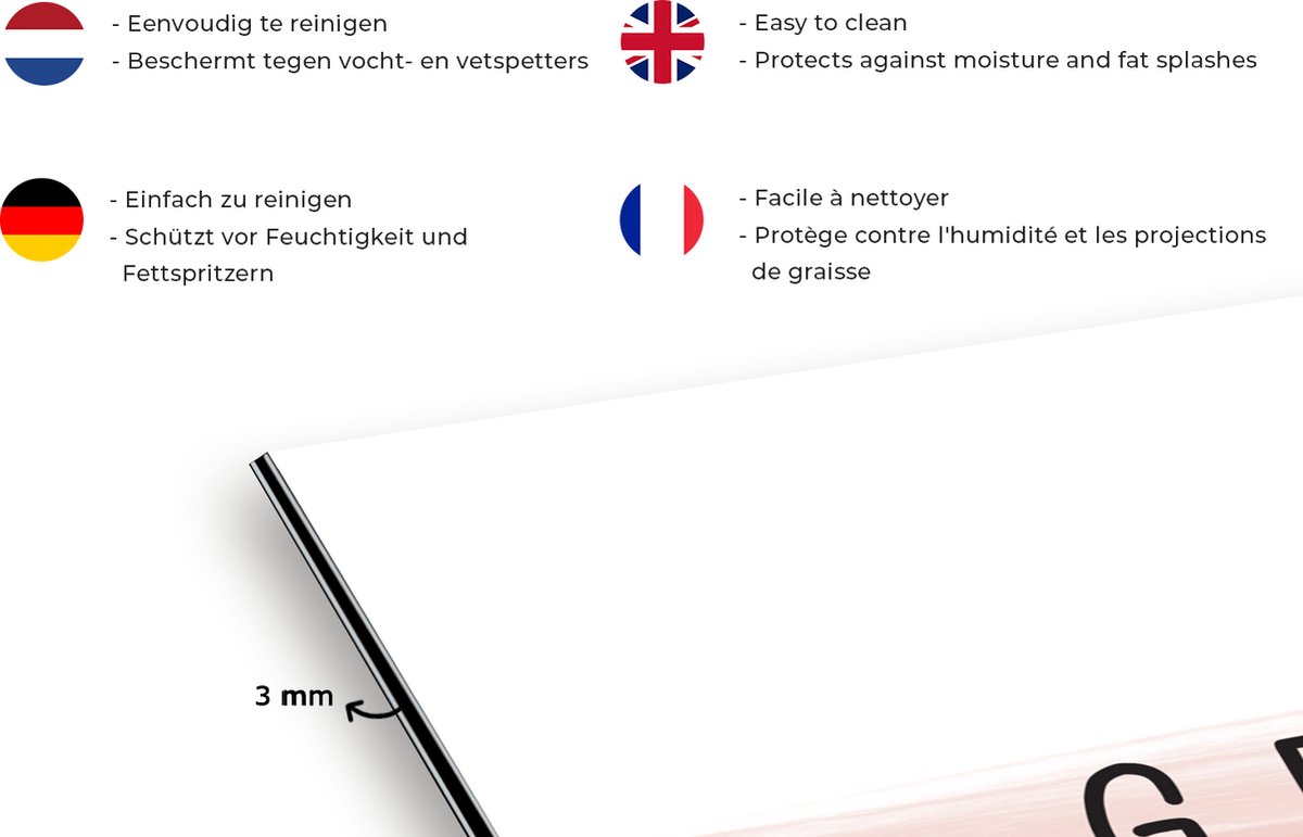 KitchenYeah Spatscherm 100x65 cm - Best Grandma Ever aluminium thumbnail 2