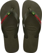 Havaianas Brasil Logo Unisex Slippers - Green - Maat 41/42