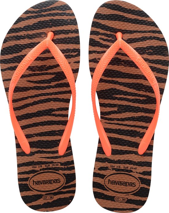 Havaianas Slim Animals Dames Slippers - Naranja Escuro/Naranja