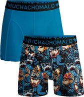 Muchachomalo-2-pack onderbroeken voor mannen-Elastisch Katoen-Boxershorts - Maat L