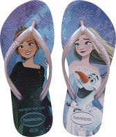 Havaianas Kids Slim Frozen Unisex Slippers - Quiet Lilac/Lilac MoonLight Glitter - Maat 33/34