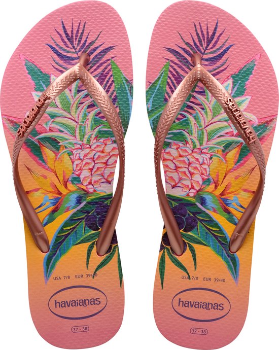 Havaianas Slim Tropical Dames Slippers - Pink Porcelain - Maat 41/42 |  bol.com