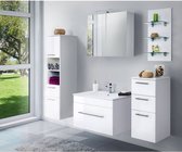 Badkamermeubelset Meubel hoogglans wit, 75cm keramische wastafel, x H x D ca. 175,4 x 195 x 48cm