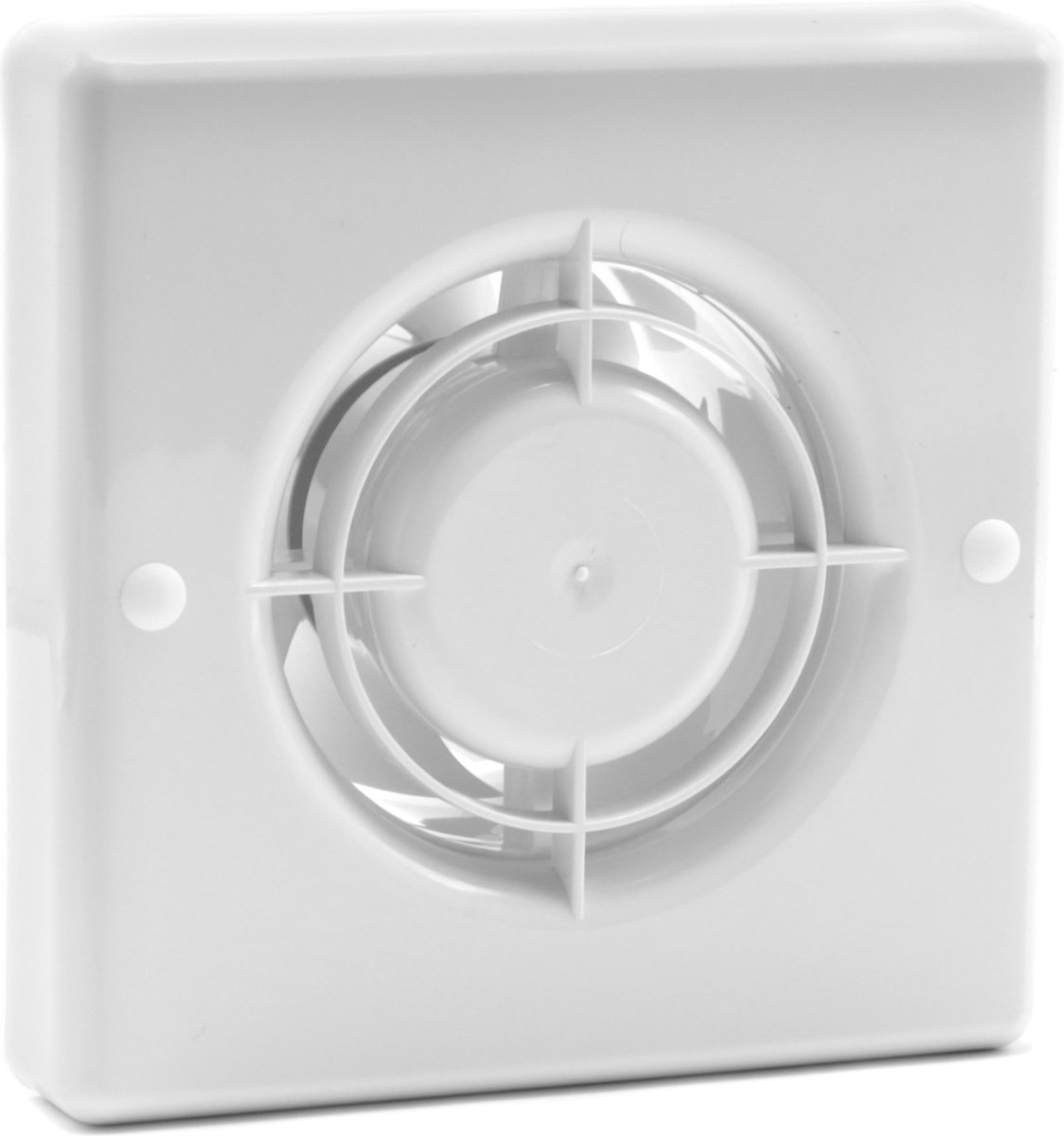 Witte Badkamer Ventilator met timer - aansluiting Ø 98mm