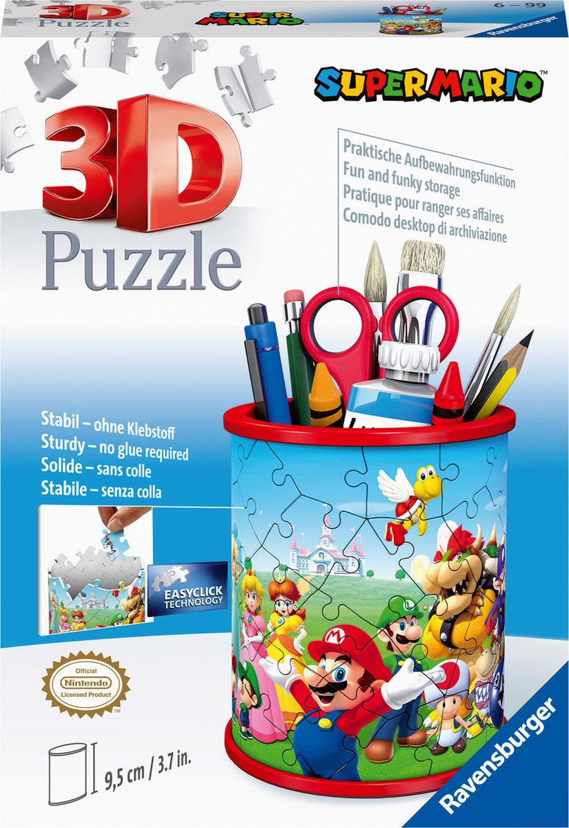 Ravensburger 3D Puzzel Pennenbak Super Mario - 54 stukjes