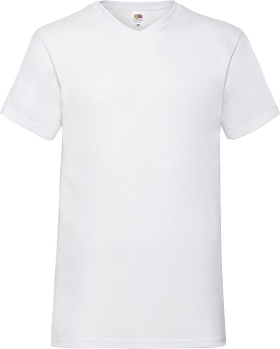 5-pack T-shirts Fruit of the Loom V-neck -white-4XL