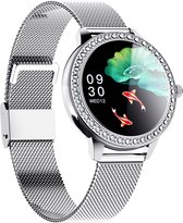 GALESTO Smartwatch Divine - Smartwatch Dames - Heren Smartwatch - Activity Tracker - Fitness Tracker - Met Touchscreen - Stalen band - Horloge - Stappenteller - Bloeddrukmeter - Ve