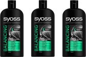 SYOSS Shampoo Balancing 3x 500ml - Voordeelverpakking