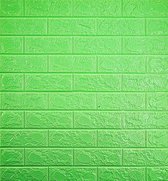 Artick 3D Stenen Muursticker - Zelfklevend Behang - Plaktegels - voor Keuken, Toilet en Badkamer - Groen - 12 Stuks