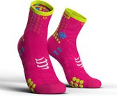 Compressport Racing Socks V3.0 Run Hi Fluo Pink