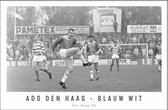 Walljar - ADO Den Haag - Blauw Wit '68 - Zwart wit poster