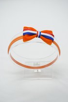 Haarstrik Koningsdag - Enkel - Oranje - NLvlag - Haarband nylon - Bows and Flowers