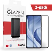 2-pack BMAX geschikt voor Xiaomi Mi 11 Lite Screenprotector - Full Cover gehard glas - Beschermglas 2 stuks - Tempered Glass - Glasplaatje - Zwart