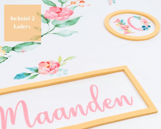 Flouer Mijlpaaldeken Bloemen - Milestone deken - Kraamcadeau meisje - Mijlpaaldeken baby - Babyshower meisje - Cadeau baby meisje - Kraamcadeautjes - Mijlpaal deken - Milestone blanket - Babyshower cadeau van FLO — afbeelding 4