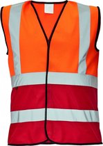 CRV Lynx Duo Signalisatie Verkeersvest 03030115 - Fluo Oranje/Rood - 2XL