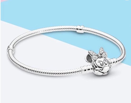 Bracelet Argent / Bracelet argent / convient à Pandora / Compatible Pandora / Fermoir papillon / Bracelet Disney / Taille 21