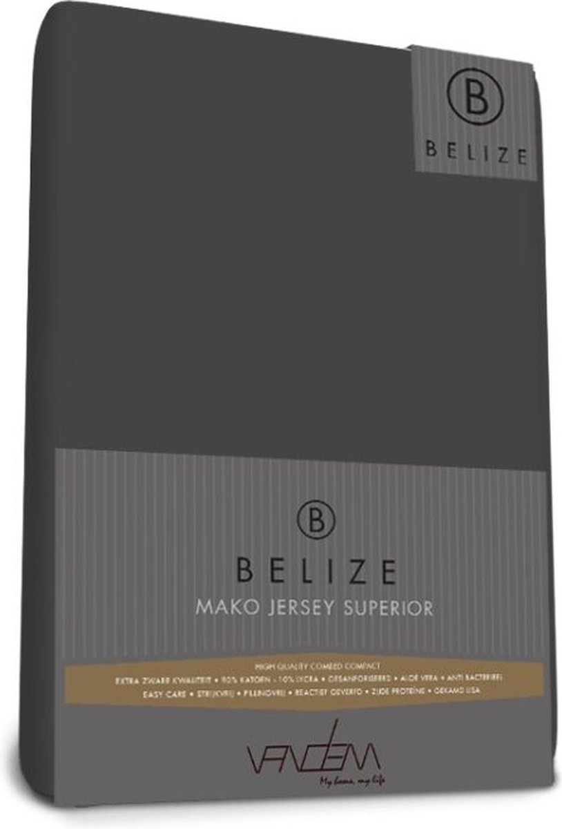 Van Dem - Belize - Splittopper Mako Jersey 160 x 220 cm antra