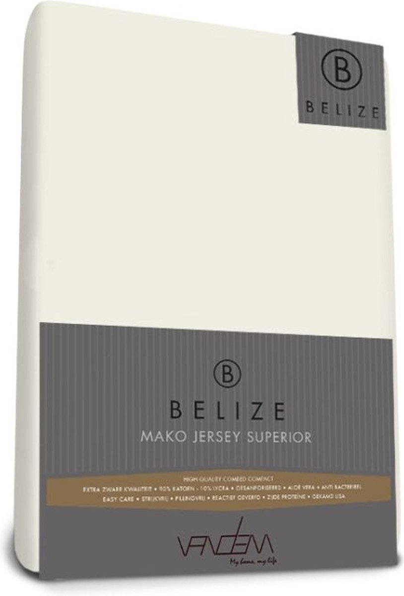 Van Dem - Belize - Splittopper Mako Jersey 180 x 200 cm creme