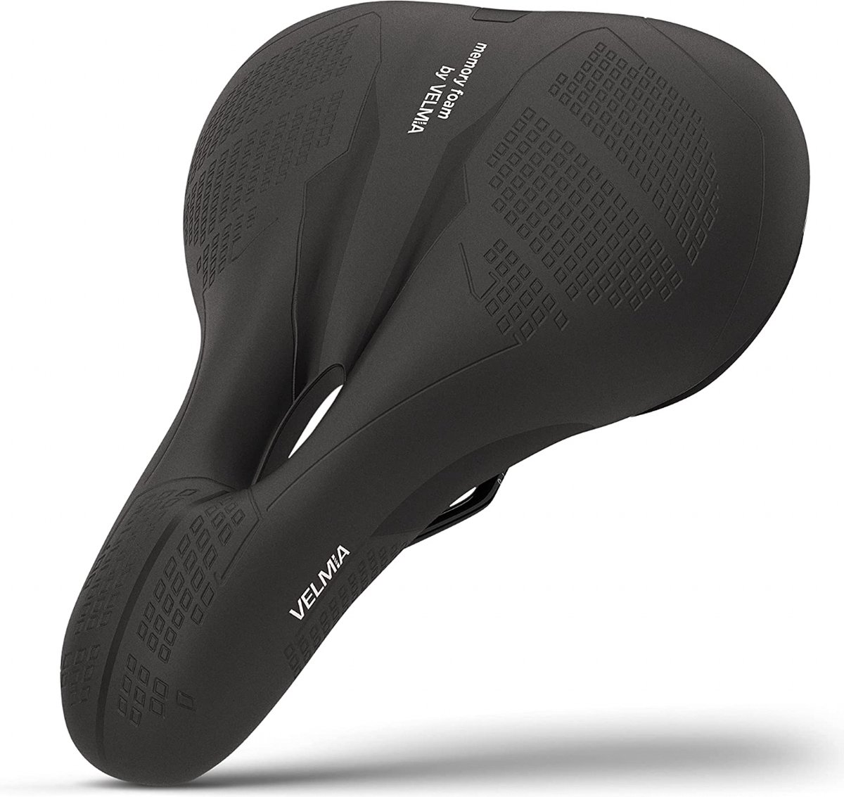Velmia - Sillín para Bicicleta de Senderismo, Muy cómodo para Hombres y Mujeres