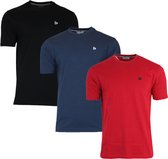 3-Pack Donnay T-shirt (599008) - Sportshirt - Heren - Black/Navy/Berry Red - maat 3XL