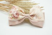 Flower satijn basic haarstrik - Kleur Rosa - Haarstrik  - Babyshower - Bows and Flowers