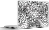 Laptop sticker - 17.3 inch - Mandala - Zentangle - Patroon - 40x30cm - Laptopstickers - Laptop skin - Cover