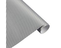 Auto wrap folie - carbon car wrap folie - 30 x 127 cm - Zilver