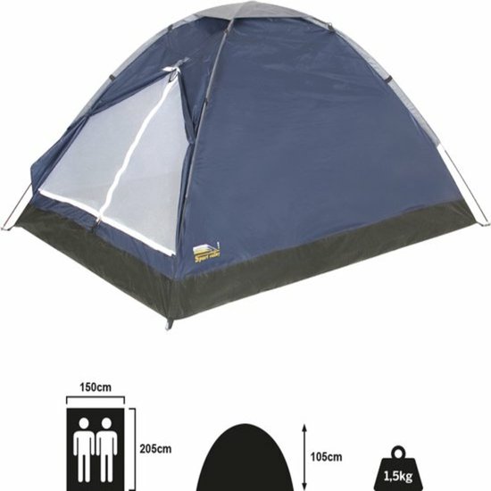 Macadam scheerapparaat Sportschool Kampeertent - Festivaltent - Tent- 2 Persoons - 205 x 150 x 105 cm -  Simpele opbouw | bol.com
