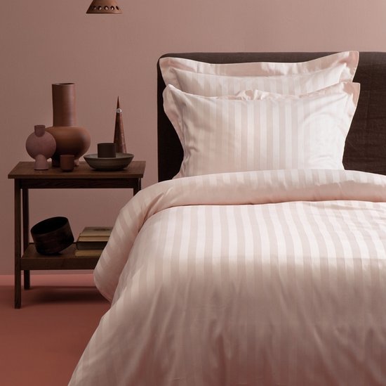 Damai Linea - Dekbedovertrek - 240x200/220 cm - Lits-jumeaux - Roze + 2 kussenslopen 60x70 van Damai — afbeelding 4
