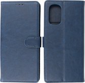 Motorola Moto G22 Hoesje - Book Case Telefoonhoesje - Kaarthouder Portemonnee Hoesje - Wallet Cases - Navy