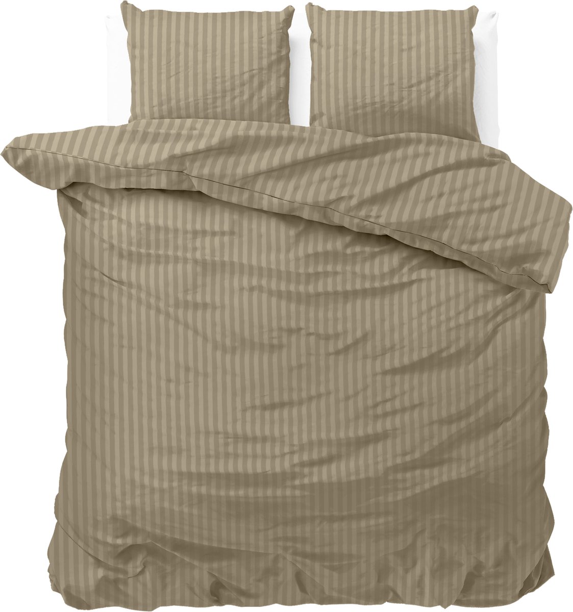 Zensation Dallas - Dekbedovertrek Hotel - 200x200/220 + 2 kussenslopen 60x70 - Taupe