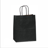50 sacs papier noir mini S (18x8x24 cm)