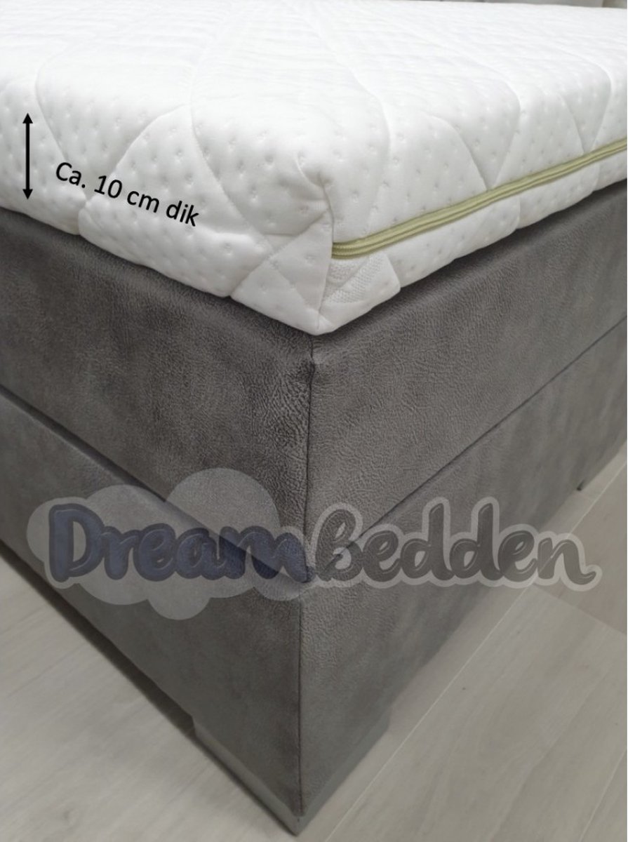 Bamboo Topdekmatras - Topper 90x190 - HR60 koudschuim - Bamboo - 10 cm dik - Medium/stevig wit