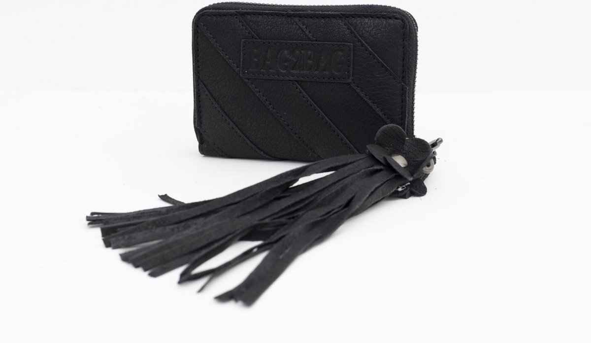 Bag2bag - Portemonnee - Wallet - Echt leder - Zwart - Stoer - Granby - Dutchdesign