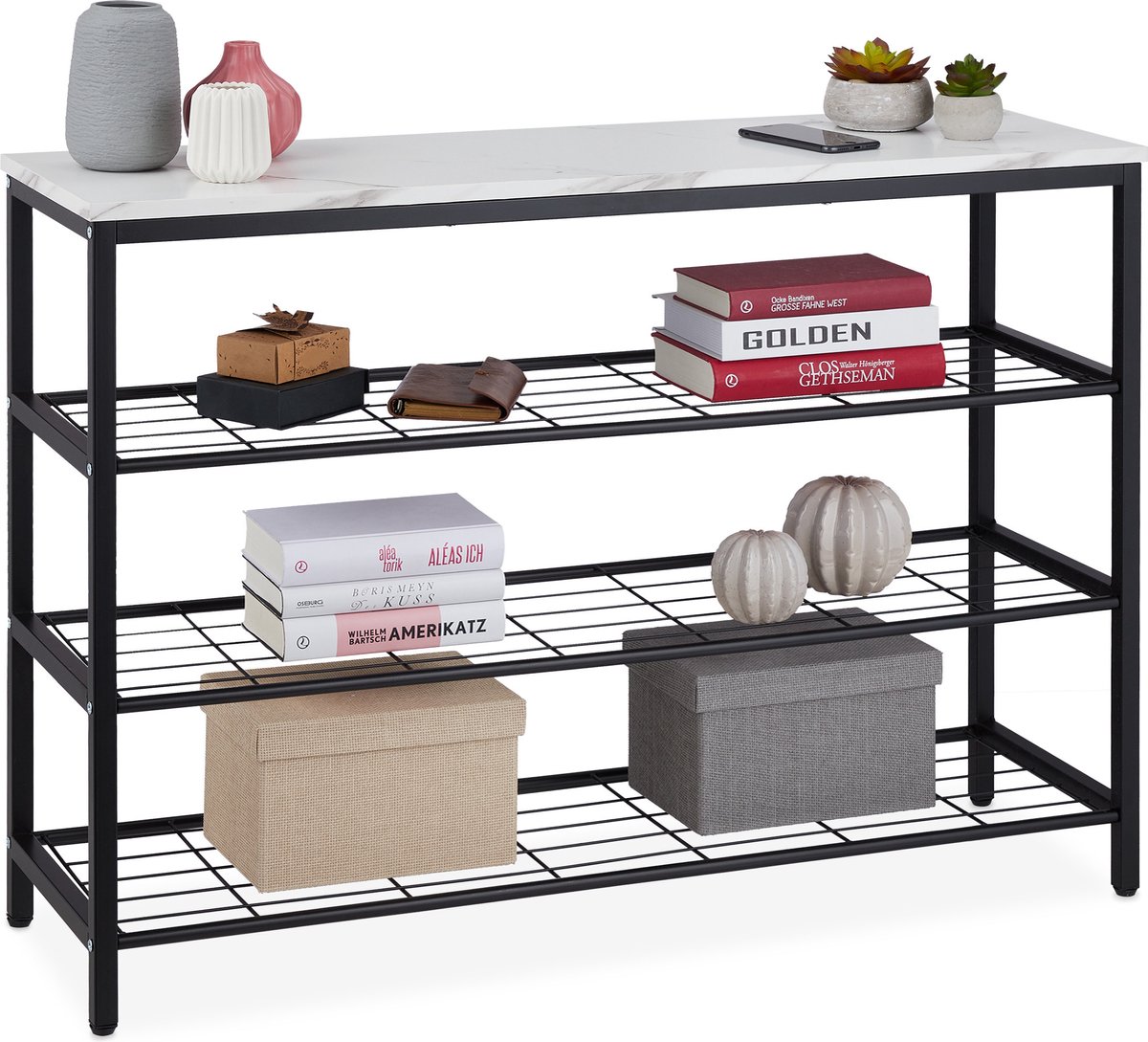 CASÂME - Wandtafel met 3 lades - Sidetable Industriële stijl