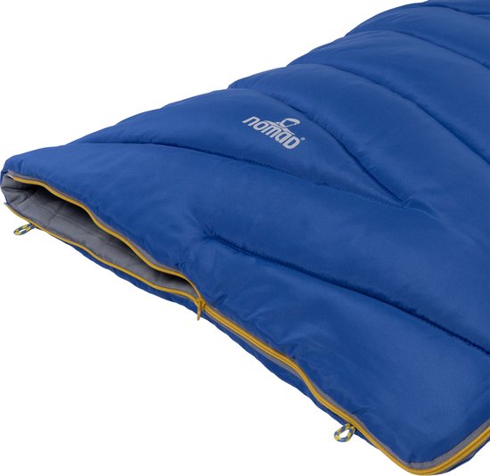NOMAD® Bronco Slaapzak - 205x80cm Blauw - Lichtgewicht & Kwalitatief - Slaapzak - Incl Hoes - Zachte voering - Koordtunnel van NOMAD — afbeelding 4