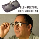 Allernieuwste Loepbril Vergrotende Opzet-Bril - Vergrotend - Klemmen op je Bril - Vergrootbril - Overzetbril - Vergrootglas Bril 2x - Clip On Klem Leesbril