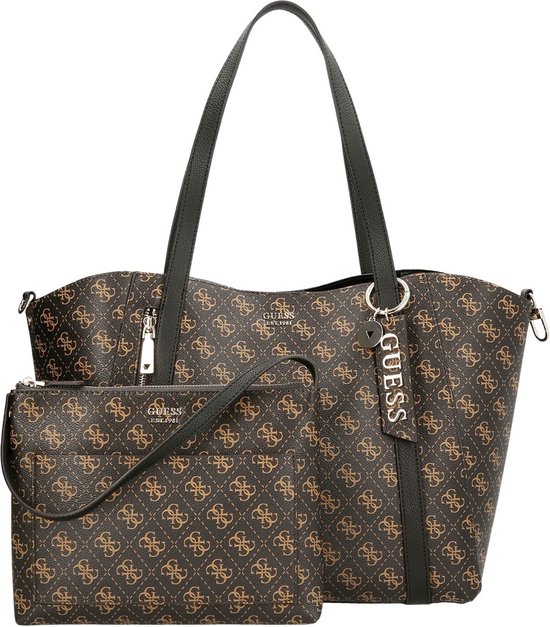 zwarte guess handtas naya trap tote