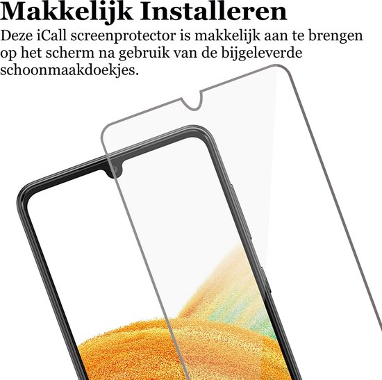 Coque Samsung Galaxy A33 - Book Case Mirror Wallet Cover Case Goud - Protecteur d'écran en Tempered Glass trempé