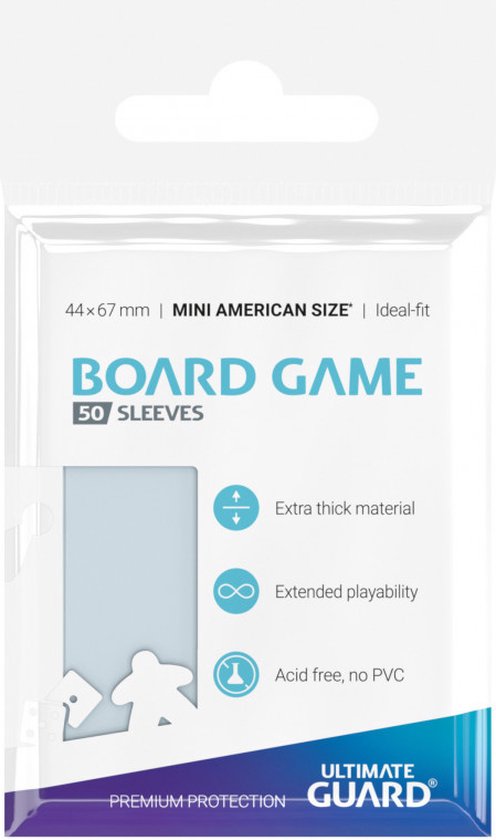 Ultimate Guard Ultimate Guard Board Game Sleeves (50) - Mini American Card Sleeves for Board Game Cards