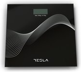 Tesla BS102B - Weegschaal - Personenweegschaal - Digitaal - 3-180KG - Zwart - Glas