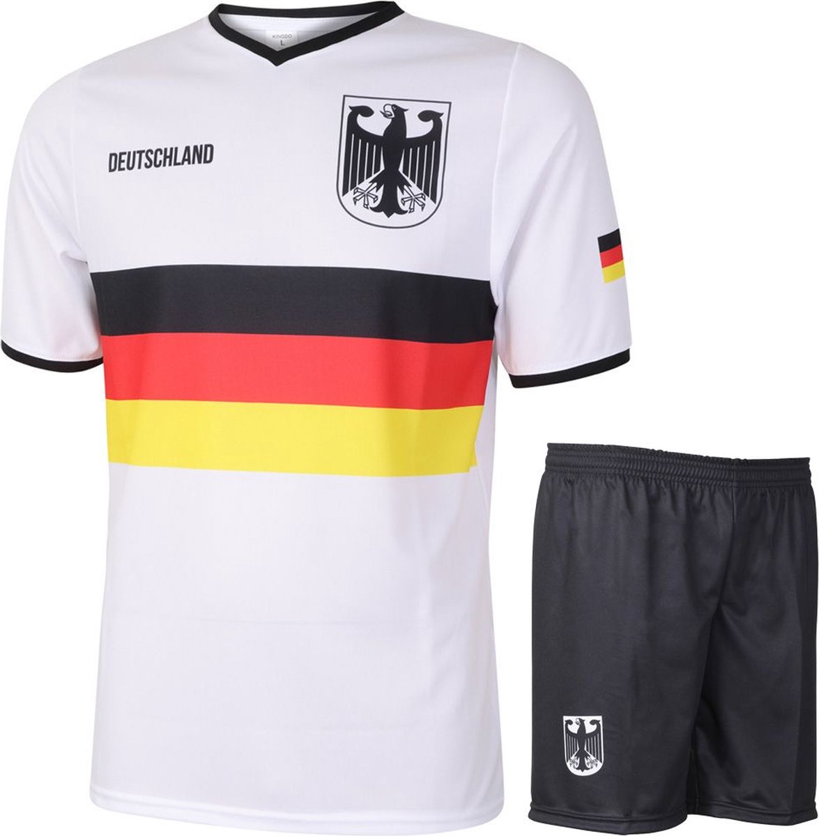 Duitsland Voetbaltenue Thuis Vlag - Voetbal Tenue Kinderen - Shirt en Broekje - Jongens en Meisjes - Volwassenen - Heren en Dames - Maat XL