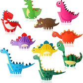 10 stuks cupcake omslagen dinosaurussen