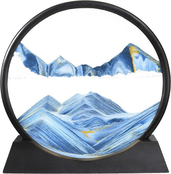 Afbeelding van het spel Pico NL® Bewegende Zandkunst Blauw - Zandloper - Decoratieve kunst - 18 x 18 cm