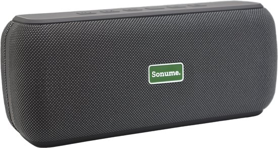 Sonume Base Bluetooth Speaker - Zeer Krachtig Stereo Geluid - 60 Watt - Diepe Bass - IPX5 Waterbestendig - Bluetooth 5.0 - Volledig Draadloos - Zwart