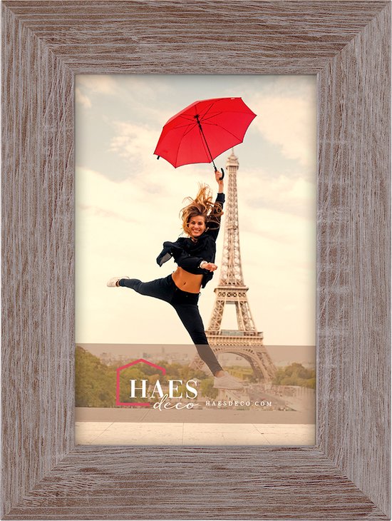 HAES DECO - Houten fotolijst Paris bruin voor 1 foto formaat 10x15 - SP001105