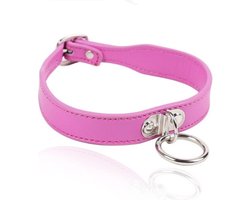 BDSM collar 43 x 2,3 cm - roze