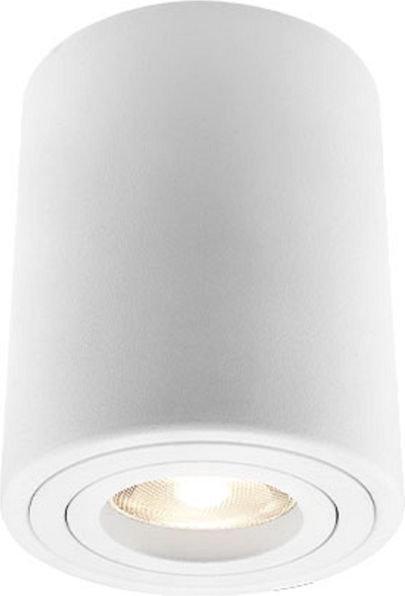 Braytron Gama Plafondspot Downlight Opbouwspot- Aluminium -Ronde-Kantelbaar -80Ø -Wit GU10 Fitting-IP20